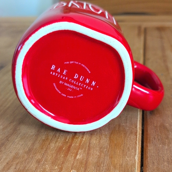 "Bright" Red Rae Dunn Mug by Magenta - Picture 3 of 4